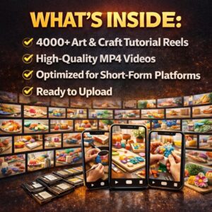 4000+ DIY Art & Craft Reels PLR MRR | Digital Download Content for Instagram TikTok YouTube