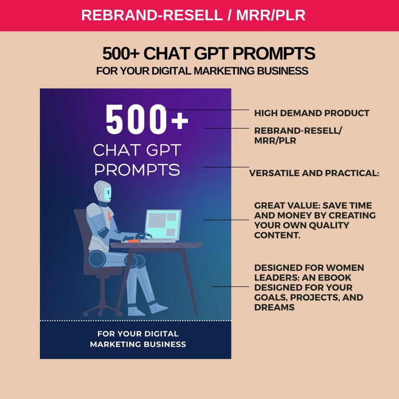 Ultimate AI Course/ Prompt Generator(canva Template) PLR Rights - Image 10