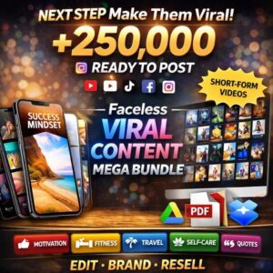 250,000+ PREMIUM Viral Reels Ultimate Bundle| PLR MRR Social Media Video| Instagram Reels, TikTok, YouTube Shorts
