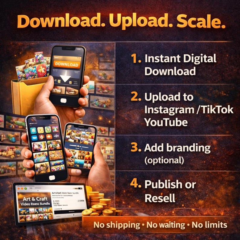 4000+ DIY Art & Craft Reels PLR MRR | Digital Download Content for Instagram TikTok YouTube - Image 8