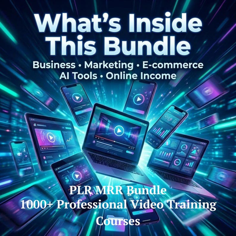 900+ Business Video Courses Bundle Online Training Library PLR MRR Resell Rights - Image 3
