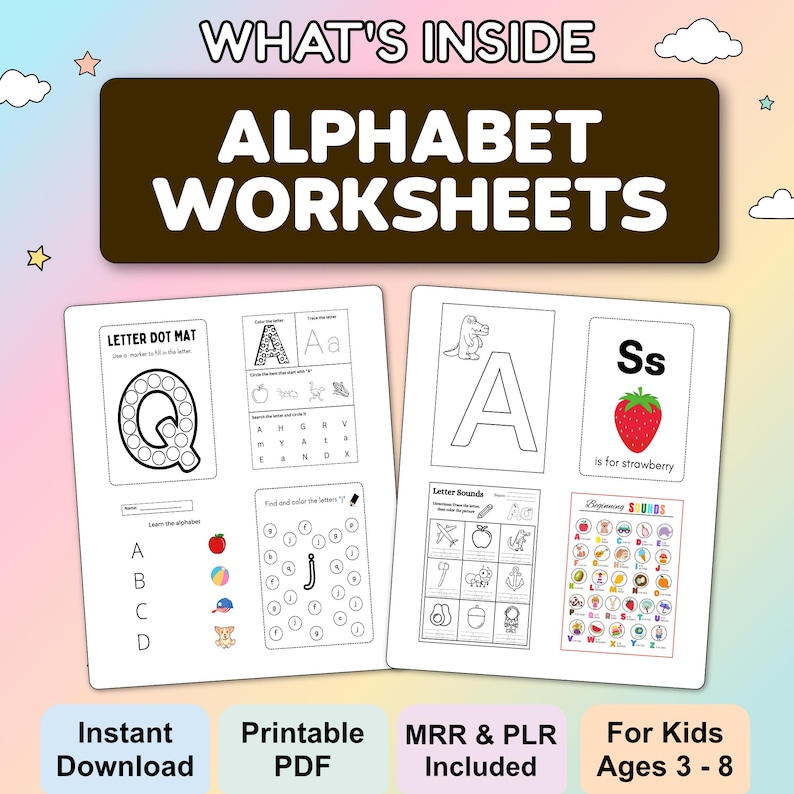 Kids Learning Activities Bundle | 10,000+ Educational Kids Resources Coloring Books, Worksheets (PLR, MRR) - Image 5