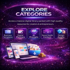 Mega Bundle Digital Product: Templates, AI Prompts, Planners & Creative Resources