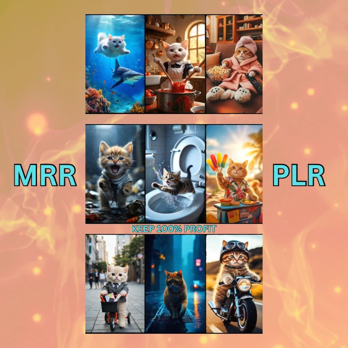 Plus de 800 bobines virales pour chat avec intelligence artificielle, vidéos amusantes, TikTok, YouTube, téléchargement numérique PLR MRR - Image 3