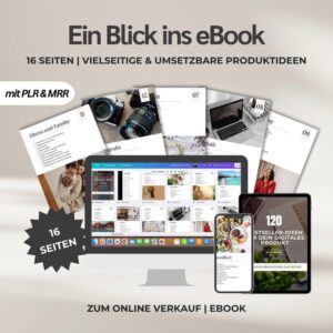 120 Digital Product Ideas with PLR License | Bestseller Guide for Etsy & Social Media | Passive Income Ideas (MRR)