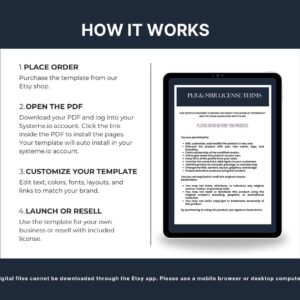 Systeme.io Sales Funnel Template – Link in Bio Page for Digital Products – Editable – PLR Included