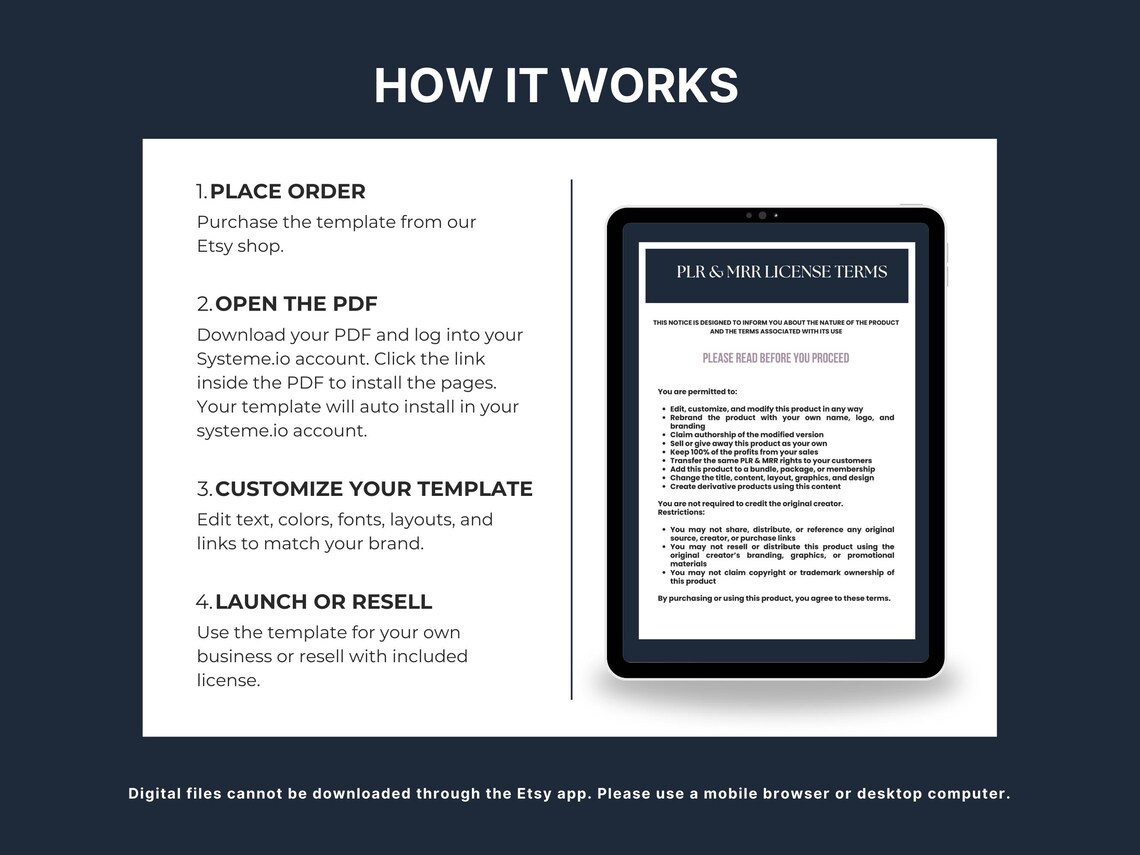 Systeme.io Sales Funnel Template – Link in Bio Page for Digital Products – Editable – PLR Included - Image 4