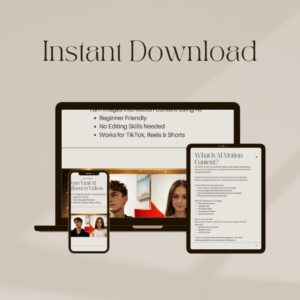Viral AI Video Creation Guide, Turn Images Into TikTok Content (Digital Download)