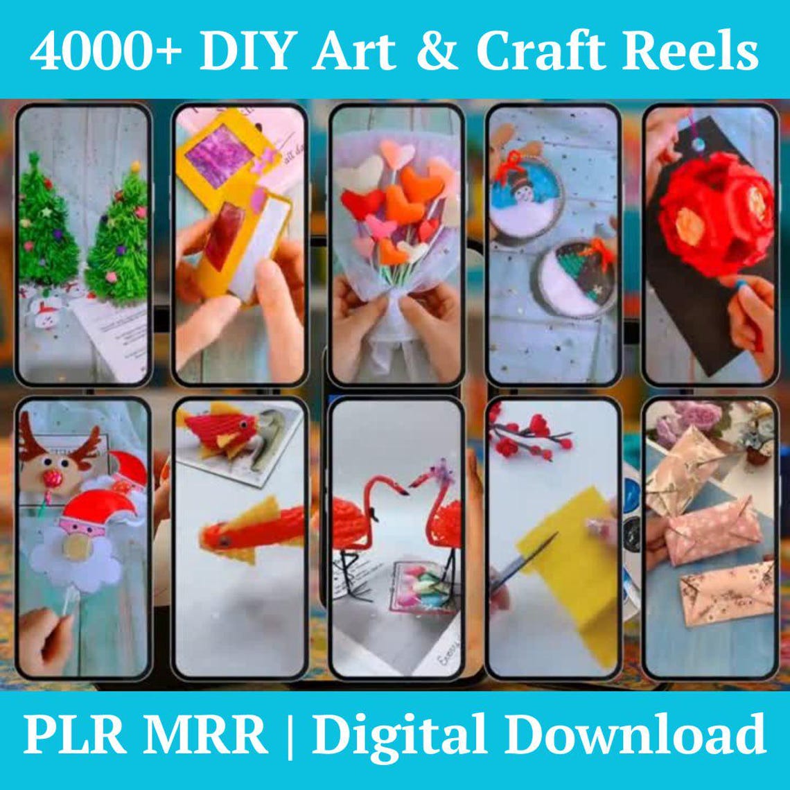 4000+ DIY Art & Craft Reels PLR MRR | Digital Download Content for Instagram TikTok YouTube - Image 2