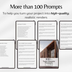Nano Banana Prompts For Architects, Architecture AI Prompts, Rendering AI Prompts, Architecture Templates PDF