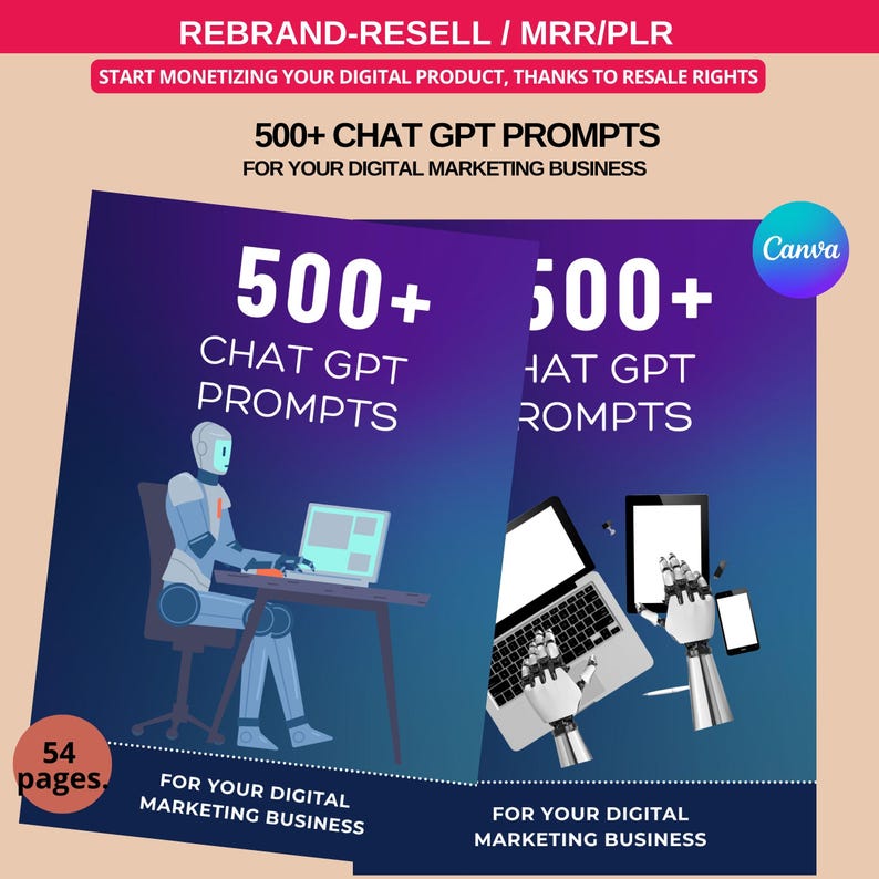 Ultimate AI Course/ Prompt Generator(canva Template) PLR Rights - Image 8