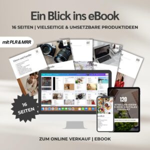 120 Digital Product Ideas with PLR License | Bestseller Guide for Etsy & Social Media | Passive Income Ideas (MRR)