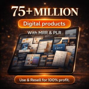 75 Million Digital Products Bundle | MRR PLR Resell Rights (Canva Templates, Ebooks)