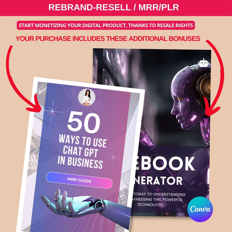 Ultimate AI Course/ Prompt Generator(canva Template) PLR Rights - Image 11
