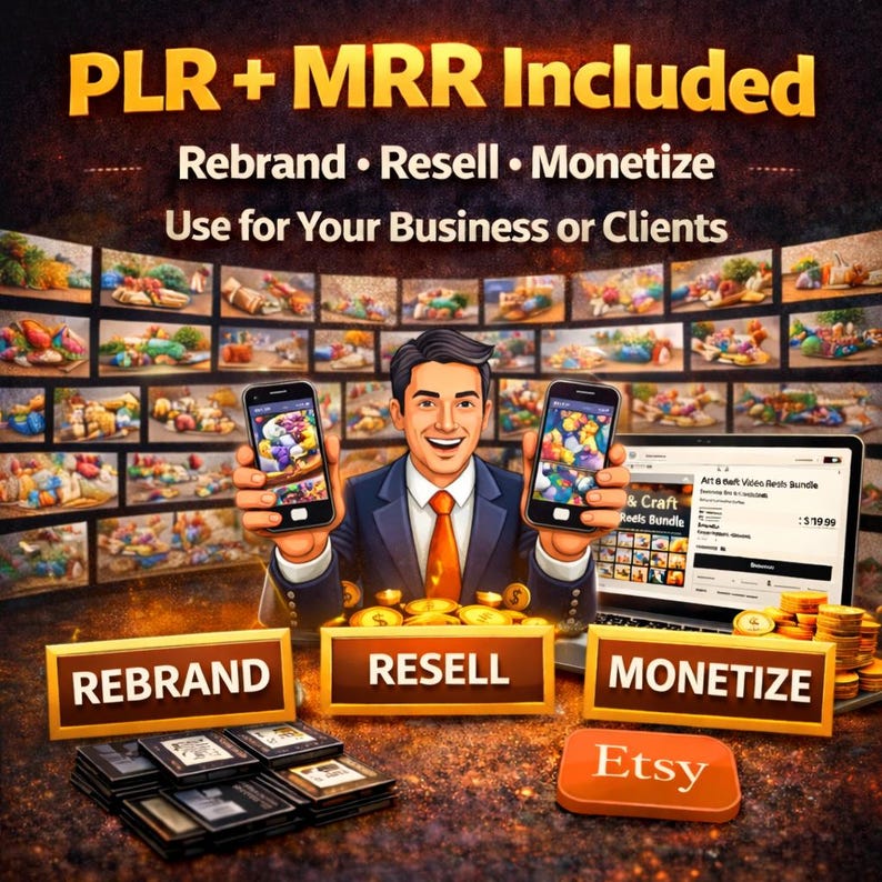 4000+ DIY Art & Craft Reels PLR MRR | Digital Download Content for Instagram TikTok YouTube - Image 3