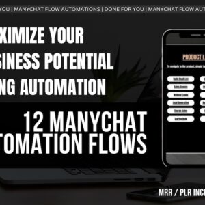 ManyChat Automation Templates, DFY Chatbot Flows for Business, Messenger Bot Scripts, Marketing Automation Bundle, PLR, MRR