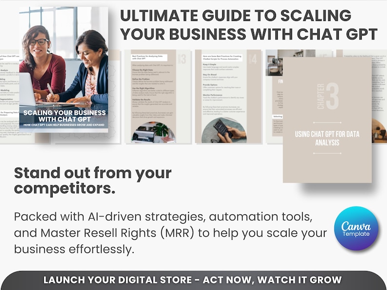 Mrr Ebook Scaling Your Business with Chatgpt, Ai Ebook Ready-To-Resell, Digital Marketing Guide, Ai Marketing, Business Growth Strategy - Image 4
