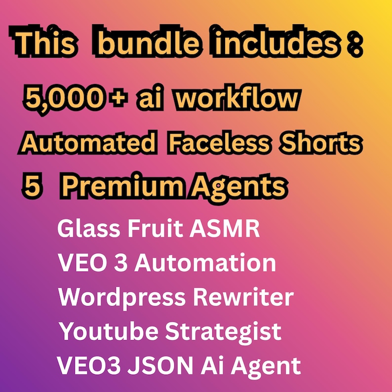 5000+ Automations n8n Workflow + Faceless Video Generator Ai Agents | Chatgpt - Image 7