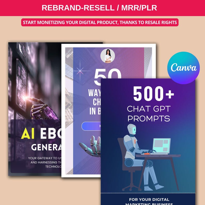 Ultimate AI Course/ Prompt Generator(canva Template) PLR Rights - Image 7