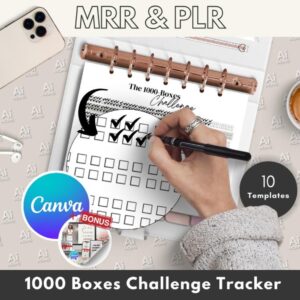 1000 Boxes Challenge Tracker: Goal Progress Printable (Digital Download)