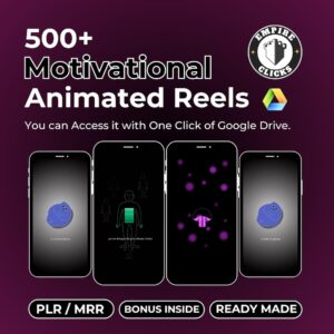 500+ Viral Motivational Reels: Faceless Content, MRR + PLR License (Digital Download