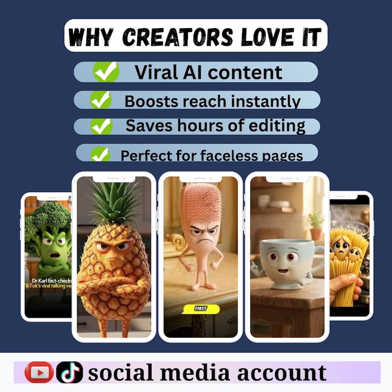 1200+ AI Talking Object Videos | Viral Reels Bundle PLR MRR | Faceless Content Pack for TikTok, Instagram Reels & YouTube Shorts - Image 8
