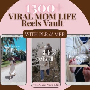 1300+ Motherhood Reels Faceless Reels, Mom Life Done For You, PLR MRR Digital Bundle Master Resell Rights, Mompreneur reel, Canva