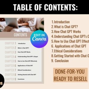ChatGPT Beginners Guide Ebook: Master Resell Rights, Canva Editable (MRR)
