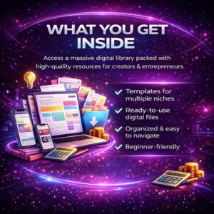 Mega Bundle Digital Product: Templates, AI Prompts, Planners & Creative Resources