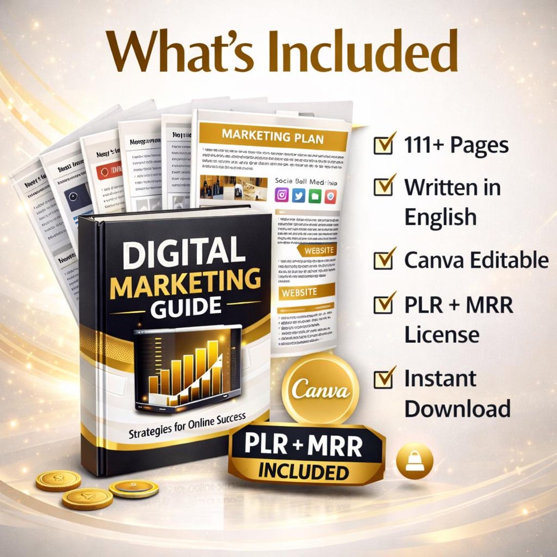 Make Money Online Ebook PLR MRR English | 111 Page Canva Editable Digital Product | Passive Income Resell Rights - Image 7