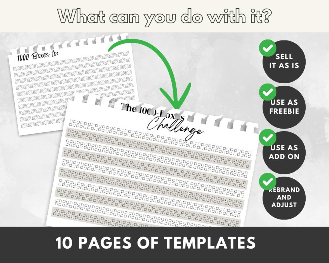 1000 Boxes Challenge Tracker: Goal Progress Printable (Digital Download) - Image 9