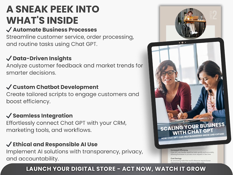 Mrr Ebook Scaling Your Business with Chatgpt, Ai Ebook Ready-To-Resell, Digital Marketing Guide, Ai Marketing, Business Growth Strategy - Image 9