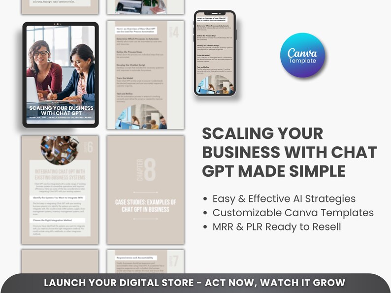 Mrr Ebook Scaling Your Business with Chatgpt, Ai Ebook Ready-To-Resell, Digital Marketing Guide, Ai Marketing, Business Growth Strategy - Image 10