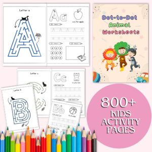 Kids Activity Pages Bundle | 800+ Printable Worksheets (Digital Download)