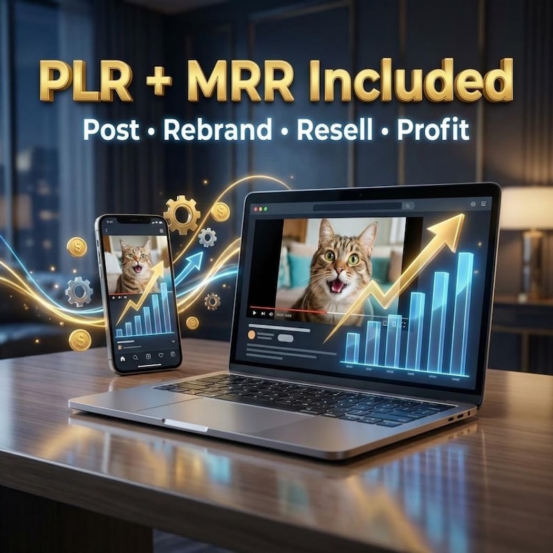 Viral Cat Reels Bundle | 2200+ Funny AI & Real Videos (PLR MRR Digital Download) - Image 9