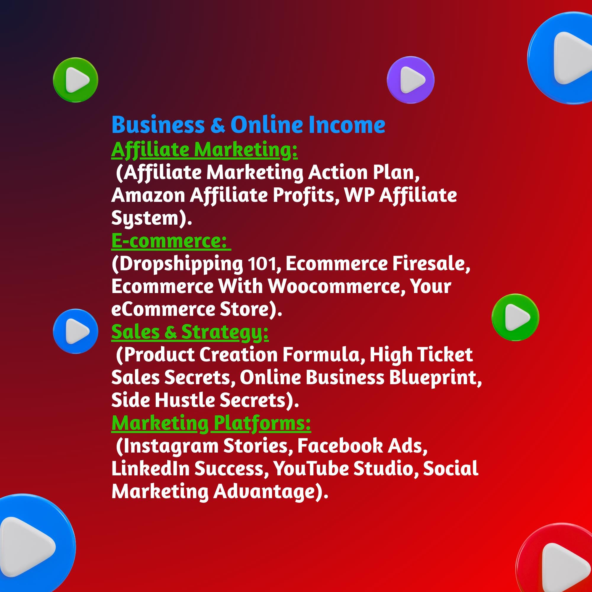 1000+ Online Courses Bundle | PLR MRR Digital Products Business Marketing & AI Training | Resell Profit - Image 5