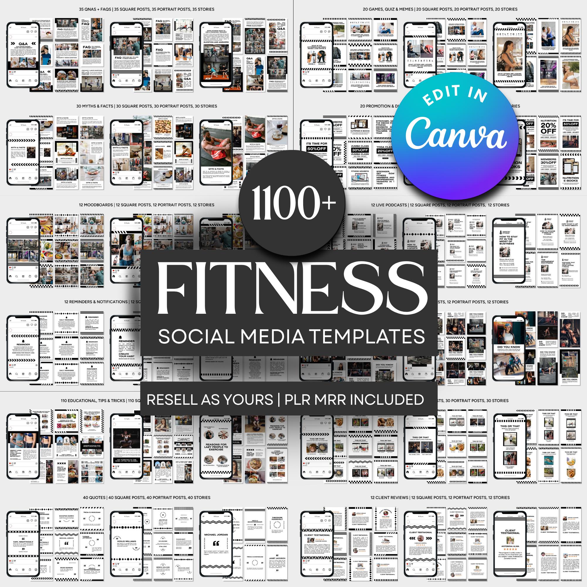 PLR MRR 1100+ Fitness, Gym