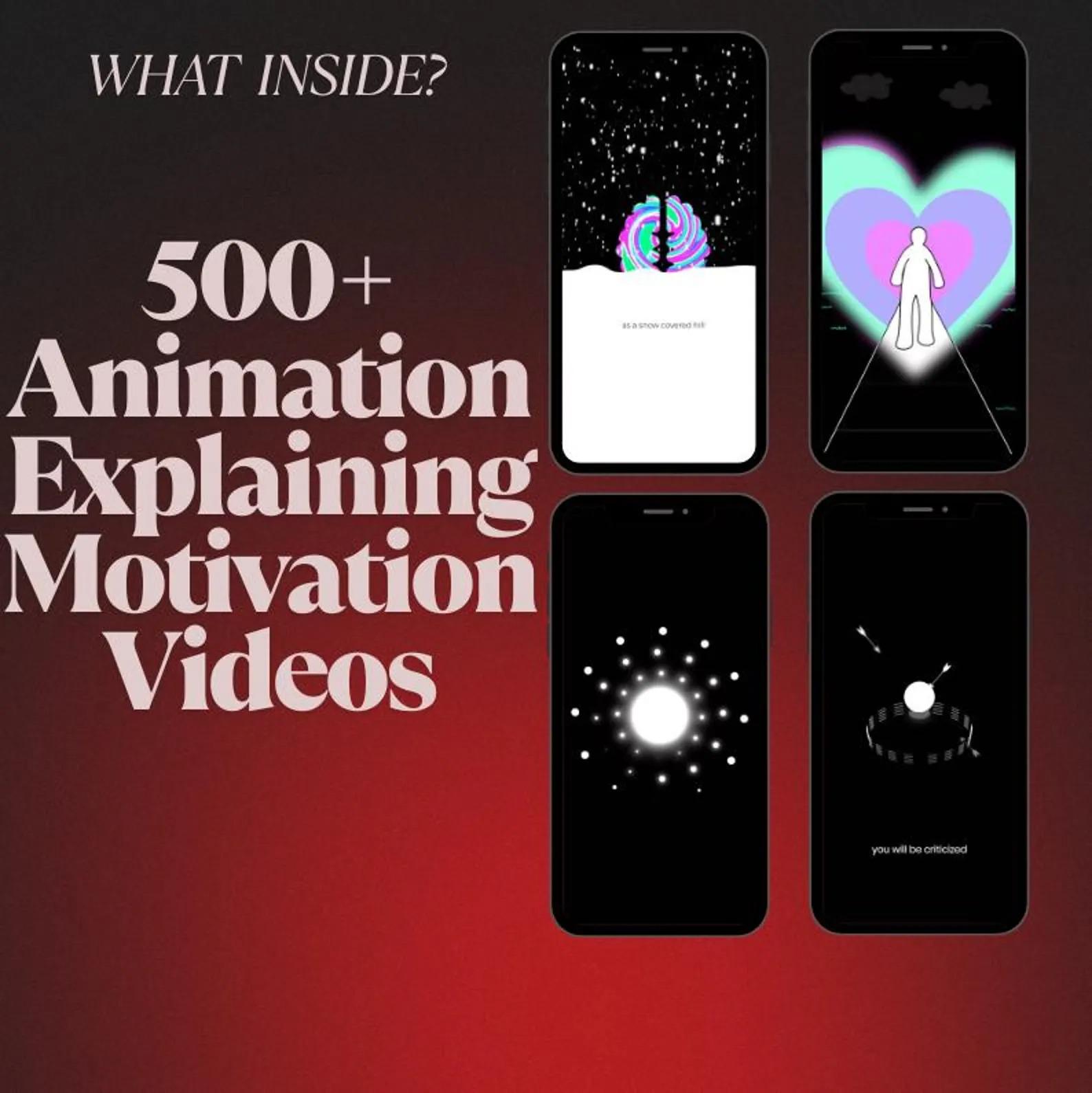 500+ Motivational Animation Videos: PLR + MRR (Digital Download) - Image 5