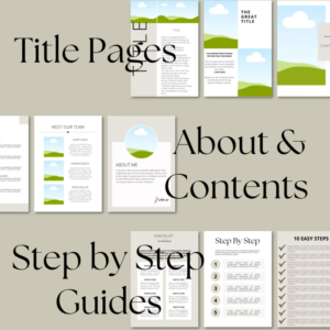Canva eBook Template, Course WorkBook Template, How to Create e-Book, 250 page book Template