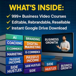999+ Online Business Training Courses Bundle Marketing Digital Products Library PLR MRR