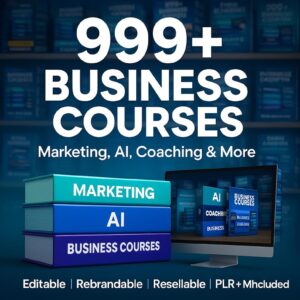 999+ Online Business Training Courses Bundle Marketing Digital Products Library PLR MRR