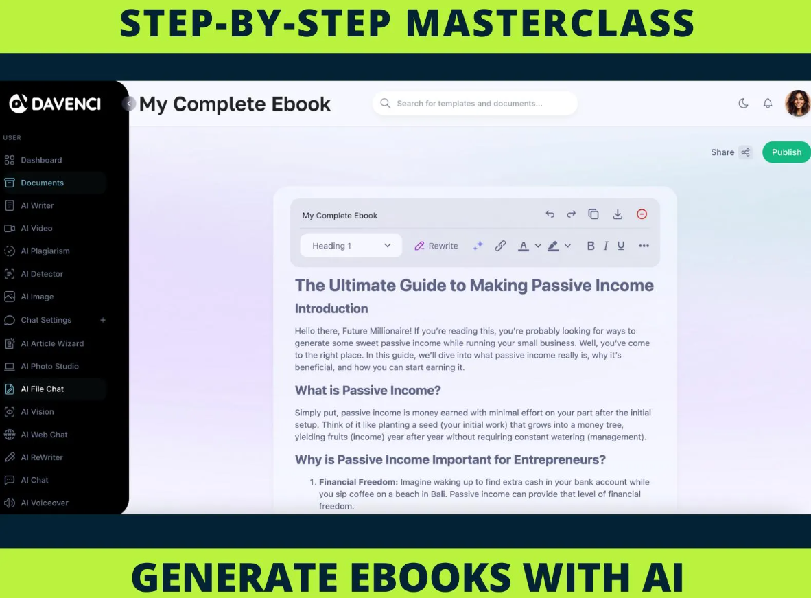 New Generate a complete eBook with AI, step-by-step Masterclass with videos - Image 5