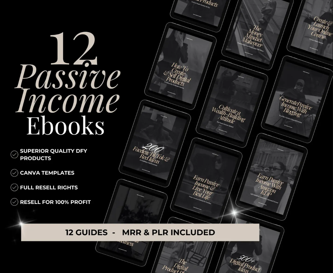 Passive Income eBook Bundle MRR master resell rights, resell digital product - Image 7