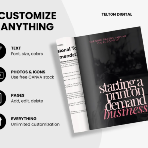 Print On Demand Business Guide | DFY POD eBook | Earning Passive Income on Auto-Pilot
