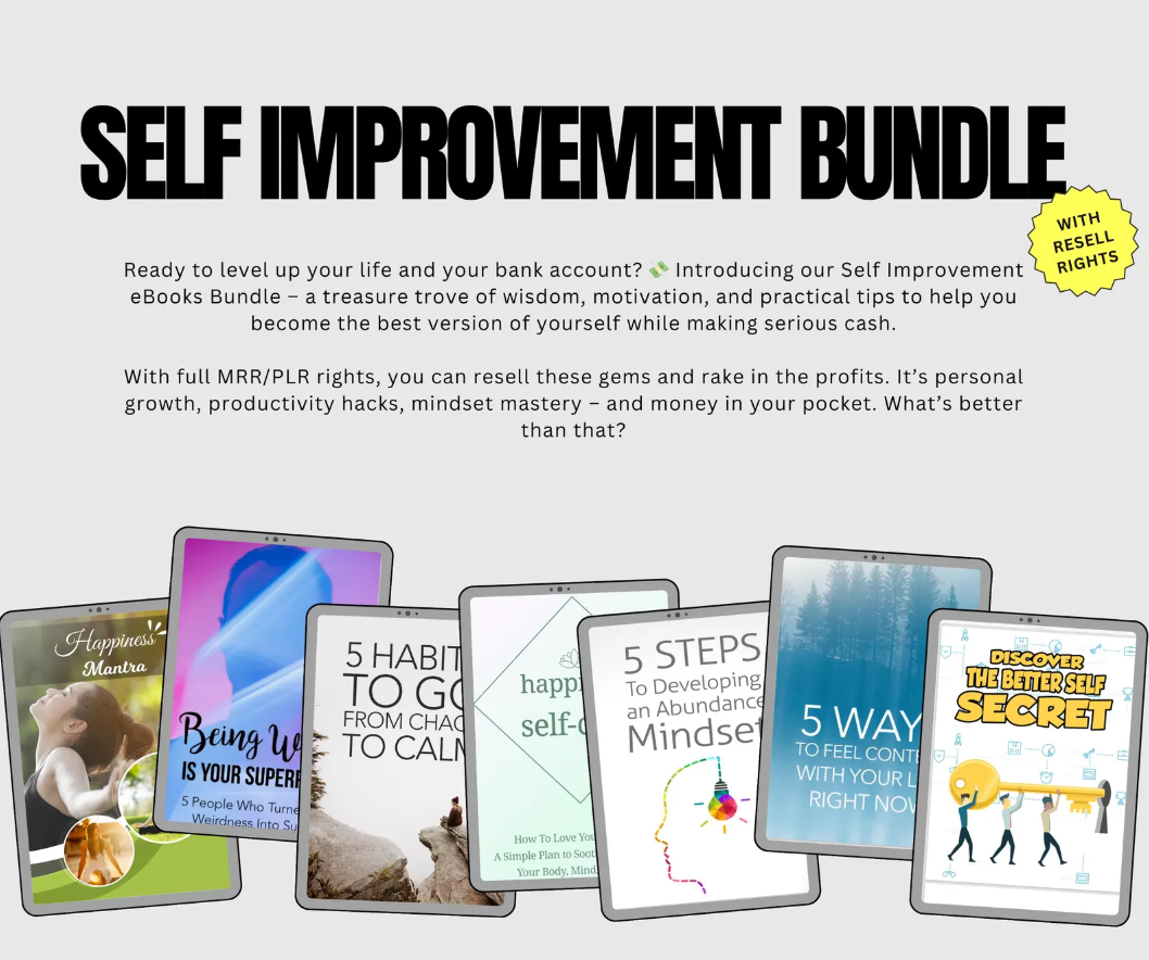 EBOOKS Self Improvement Bundle/750 Digital Books With Resell Rights/Ebook Bundle - Image 3