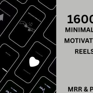 1600+ Minimalist Motivation Reels Bundle | Animation Video Content | MRR/PLR | Digital Download for Reels, TikTok, Shorts