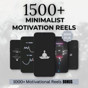 1500+ Animated Motivational Faceless Reels, Animation Video Content, MRR/PLR, Digital Download for Reels, TikTok, Shorts, Minimalist Reel