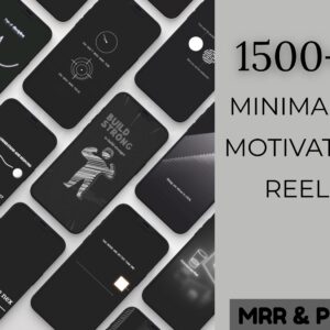 1500+ Animated Motivational Faceless Reels, Animation Video Content, MRR/PLR, Digital Download for Reels, TikTok, Shorts, Minimalist Reel