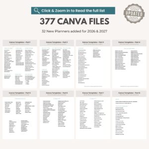 10,500 Canva Planner Templates | 2026-2027 Editable Planners, Journals, Trackers & Calendars | PLR MMR