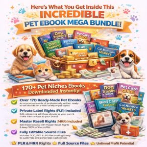 170+ Pet Ebooks Bundle | PLR MRR Resell Rights (Digital Download)